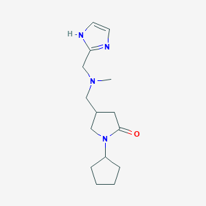 1-cyclopentyl-4-{[(1H-imidazol-2-ylmethyl)(methyl)amino]methyl}pyrrolidin-2-one