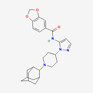 N-{1-[1-(2-adamantyl)-4-piperidinyl]-1H-pyrazol-5-yl}-1,3-benzodioxole-5-carboxamide