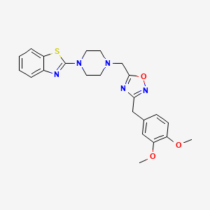 2-(4-{[3-(3,4-dimethoxybenzyl)-1,2,4-oxadiazol-5-yl]methyl}-1-piperazinyl)-1,3-benzothiazole