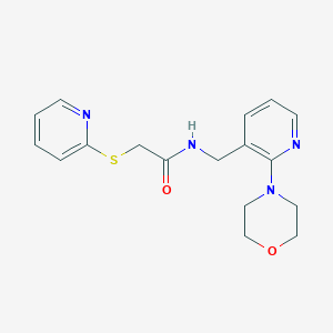 N-{[2-(4-morpholinyl)-3-pyridinyl]methyl}-2-(2-pyridinylthio)acetamide