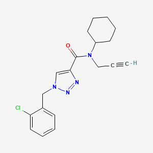 1-(2-chlorobenzyl)-N-cyclohexyl-N-2-propyn-1-yl-1H-1,2,3-triazole-4-carboxamide