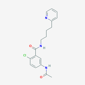 5-(acetylamino)-2-chloro-N-(4-pyridin-2-ylbutyl)benzamide