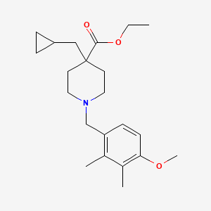 ethyl 4-(cyclopropylmethyl)-1-(4-methoxy-2,3-dimethylbenzyl)-4-piperidinecarboxylate