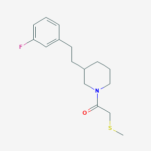 3-[2-(3-fluorophenyl)ethyl]-1-[(methylthio)acetyl]piperidine