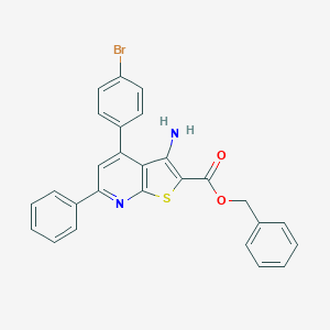 Benzyl 3-amino-4-(4-bromophenyl)-6-phenylthieno[2,3-b]pyridine-2-carboxylate