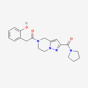 2-{2-oxo-2-[2-(pyrrolidin-1-ylcarbonyl)-6,7-dihydropyrazolo[1,5-a]pyrazin-5(4H)-yl]ethyl}phenol