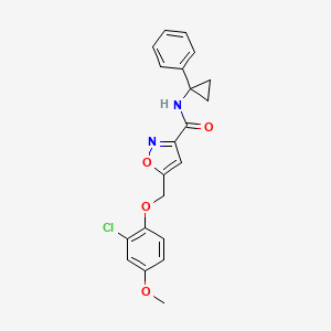 5-[(2-chloro-4-methoxyphenoxy)methyl]-N-(1-phenylcyclopropyl)-3-isoxazolecarboxamide