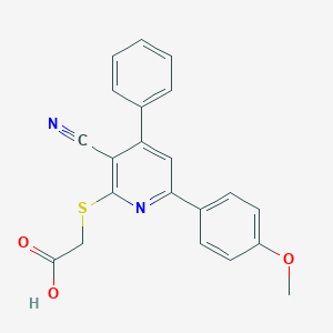 {[3-Cyano-6-(4-methoxyphenyl)-4-phenyl-2-pyridinyl]sulfanyl}acetic acid