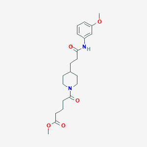 methyl 5-(4-{3-[(3-methoxyphenyl)amino]-3-oxopropyl}-1-piperidinyl)-5-oxopentanoate