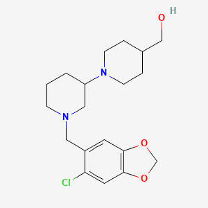 [1-[1-[(6-Chloro-1,3-benzodioxol-5-yl)methyl]piperidin-3-yl]piperidin-4-yl]methanol