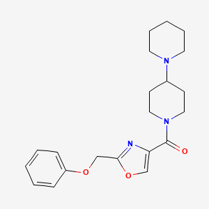 [2-(Phenoxymethyl)-1,3-oxazol-4-yl]-(4-piperidin-1-ylpiperidin-1-yl)methanone