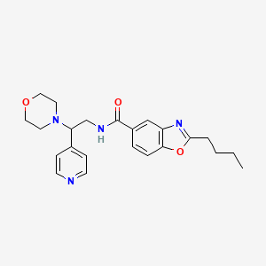 2-butyl-N-(2-morpholin-4-yl-2-pyridin-4-ylethyl)-1,3-benzoxazole-5-carboxamide