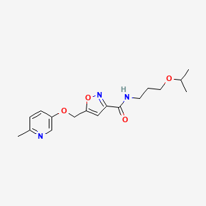 5-[(6-methylpyridin-3-yl)oxymethyl]-N-(3-propan-2-yloxypropyl)-1,2-oxazole-3-carboxamide