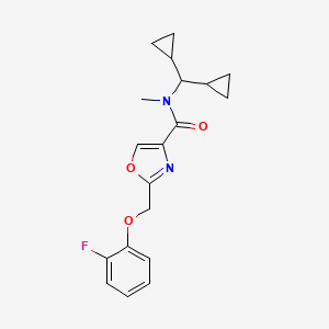 N-(dicyclopropylmethyl)-2-[(2-fluorophenoxy)methyl]-N-methyl-1,3-oxazole-4-carboxamide