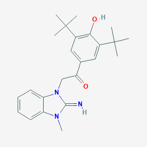 1-(3,5-di-tert-butyl-4-hydroxyphenyl)-2-(2-imino-3-methyl-2,3-dihydro-1H-benzimidazol-1-yl)ethanone