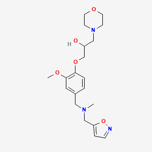 1-[2-Methoxy-4-[[methyl(1,2-oxazol-5-ylmethyl)amino]methyl]phenoxy]-3-morpholin-4-ylpropan-2-ol