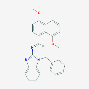 N-(1-benzyl-1H-benzimidazol-2-yl)-N-[(4,8-dimethoxy-1-naphthyl)methylene]amine