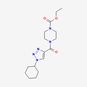 ethyl 4-[(1-cyclohexyl-1H-1,2,3-triazol-4-yl)carbonyl]-1-piperazinecarboxylate