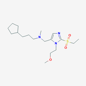 (3-cyclopentylpropyl){[2-(ethylsulfonyl)-1-(2-methoxyethyl)-1H-imidazol-5-yl]methyl}methylamine