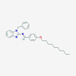 molecular formula C31H37N3O B377561 N-(1-benzyl-1H-benzimidazol-2-yl)-N-[4-(decyloxy)benzylidene]amine 