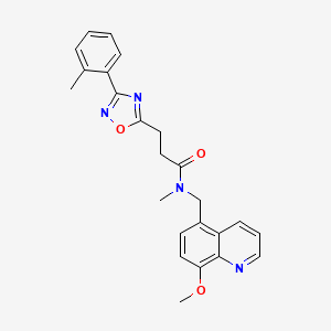 N-[(8-methoxyquinolin-5-yl)methyl]-N-methyl-3-[3-(2-methylphenyl)-1,2,4-oxadiazol-5-yl]propanamide