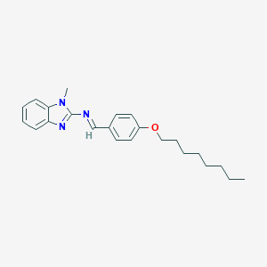 molecular formula C23H29N3O B377562 N-(1-methyl-1H-benzimidazol-2-yl)-N-[4-(octyloxy)benzylidene]amine 