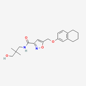 N-(3-hydroxy-2,2-dimethylpropyl)-5-[(5,6,7,8-tetrahydro-2-naphthalenyloxy)methyl]-3-isoxazolecarboxamide