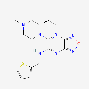 6-[(2S)-2-isopropyl-4-methyl-1-piperazinyl]-N-(2-thienylmethyl)[1,2,5]oxadiazolo[3,4-b]pyrazin-5-amine