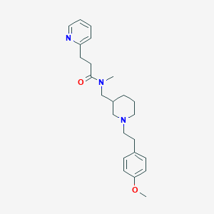 N-({1-[2-(4-methoxyphenyl)ethyl]-3-piperidinyl}methyl)-N-methyl-3-(2-pyridinyl)propanamide