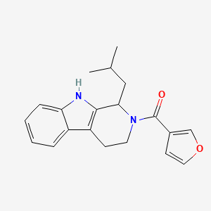 molecular formula C20H22N2O2 B3775665 Furan-3-yl-[1-(2-methylpropyl)-1,3,4,9-tetrahydropyrido[3,4-b]indol-2-yl]methanone 