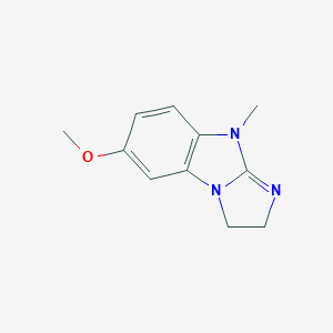 molecular formula C11H13N3O B377569 7-Methoxy-4-methyl-1,2-dihydroimidazo[1,2-a]benzimidazole 