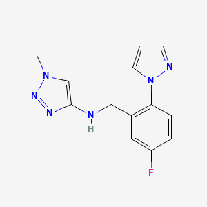 N-[(5-fluoro-2-pyrazol-1-ylphenyl)methyl]-1-methyltriazol-4-amine