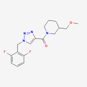 [1-[(2,6-Difluorophenyl)methyl]triazol-4-yl]-[3-(methoxymethyl)piperidin-1-yl]methanone