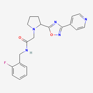 N-(2-fluorobenzyl)-2-[2-(3-pyridin-4-yl-1,2,4-oxadiazol-5-yl)pyrrolidin-1-yl]acetamide