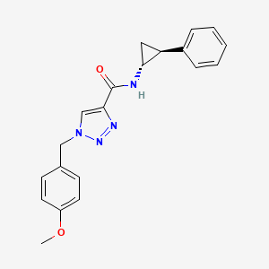 1-[(4-methoxyphenyl)methyl]-N-[(1R,2S)-2-phenylcyclopropyl]triazole-4-carboxamide