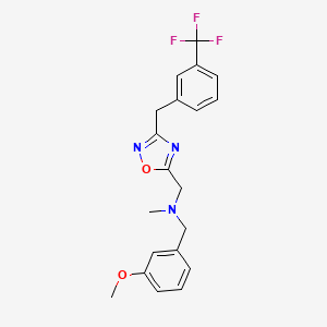 1-(3-methoxyphenyl)-N-methyl-N-[[3-[[3-(trifluoromethyl)phenyl]methyl]-1,2,4-oxadiazol-5-yl]methyl]methanamine