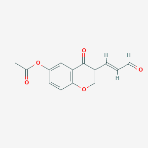 4-oxo-3-(3-oxoprop-1-enyl)-4H-chromen-6-yl acetate