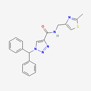 1-(diphenylmethyl)-N-[(2-methyl-1,3-thiazol-4-yl)methyl]-1H-1,2,3-triazole-4-carboxamide