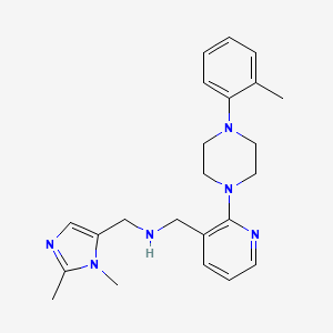 1-(1,2-dimethyl-1H-imidazol-5-yl)-N-({2-[4-(2-methylphenyl)-1-piperazinyl]-3-pyridinyl}methyl)methanamine