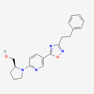 ((2S)-1-{5-[3-(2-phenylethyl)-1,2,4-oxadiazol-5-yl]-2-pyridinyl}-2-pyrrolidinyl)methanol