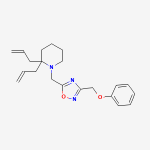 2,2-diallyl-1-{[3-(phenoxymethyl)-1,2,4-oxadiazol-5-yl]methyl}piperidine