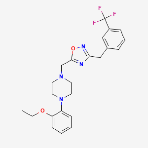 5-[[4-(2-Ethoxyphenyl)piperazin-1-yl]methyl]-3-[[3-(trifluoromethyl)phenyl]methyl]-1,2,4-oxadiazole