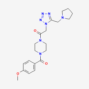 1-(4-methoxybenzoyl)-4-{[5-(1-pyrrolidinylmethyl)-1H-tetrazol-1-yl]acetyl}piperazine