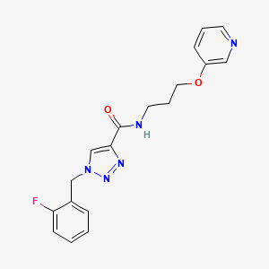 1-(2-fluorobenzyl)-N-[3-(3-pyridinyloxy)propyl]-1H-1,2,3-triazole-4-carboxamide