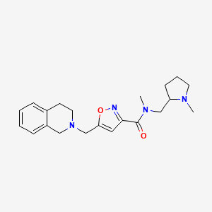 5-(3,4-dihydroisoquinolin-2(1H)-ylmethyl)-N-methyl-N-[(1-methylpyrrolidin-2-yl)methyl]isoxazole-3-carboxamide