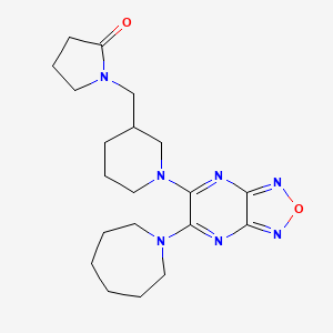 1-({1-[6-(1-azepanyl)[1,2,5]oxadiazolo[3,4-b]pyrazin-5-yl]-3-piperidinyl}methyl)-2-pyrrolidinone