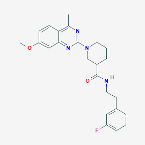 N-[2-(3-fluorophenyl)ethyl]-1-(7-methoxy-4-methyl-2-quinazolinyl)-3-piperidinecarboxamide