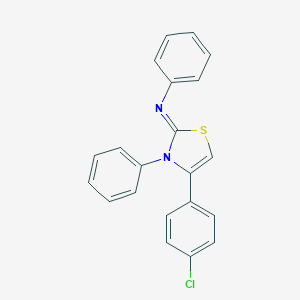 molecular formula C21H15ClN2S B377590 4-(4-chlorophenyl)-N,3-diphenyl-1,3-thiazol-2-imine CAS No. 1354258-82-4