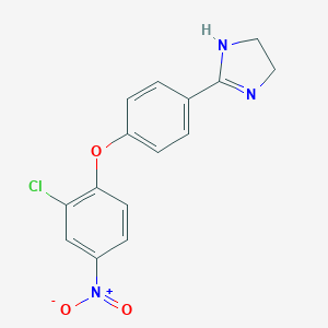 molecular formula C15H12ClN3O3 B377609 2-[4-(2-chloro-4-nitrophenoxy)phenyl]-4,5-dihydro-1H-imidazole 