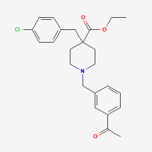 molecular formula C24H28ClNO3 B3776362 ethyl 1-(3-acetylbenzyl)-4-(4-chlorobenzyl)-4-piperidinecarboxylate 